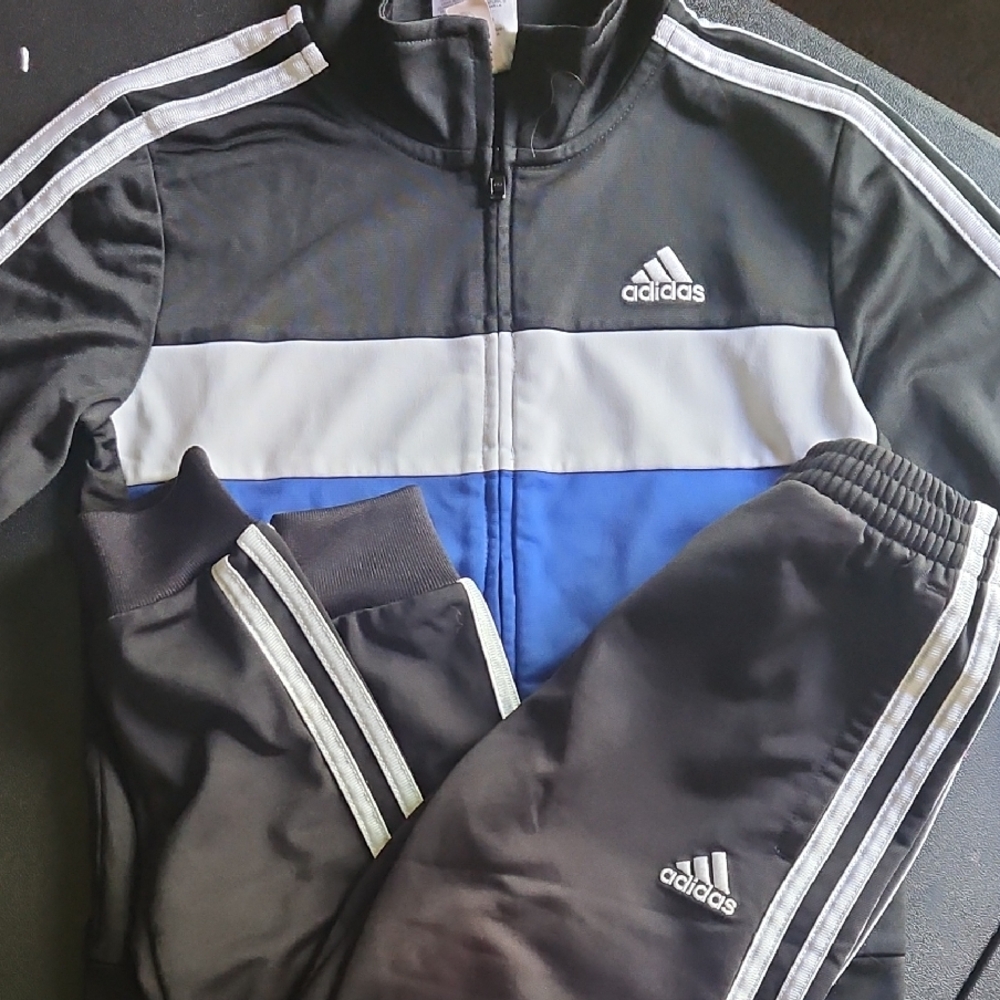 Adidas Black and Blue Athletic Set